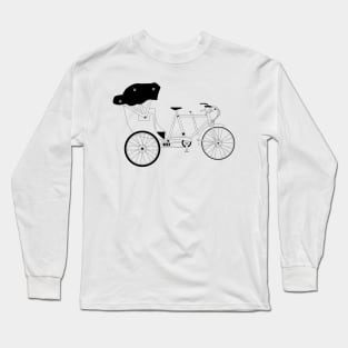 Rickshaw Black Outline Long Sleeve T-Shirt